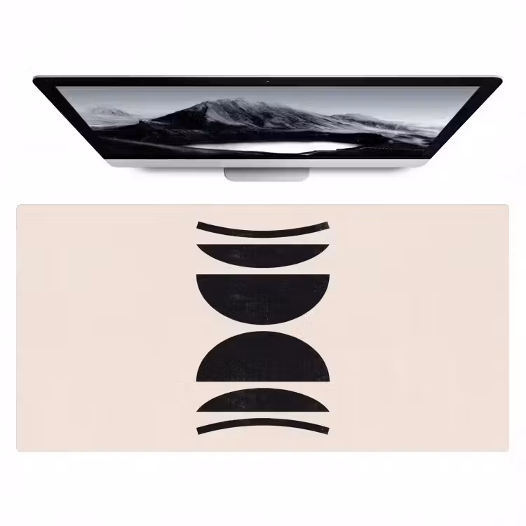 Desk Mat - Abstract - Shapes - Black - Abstract - Vormen - Zwart Muismat XXL klein