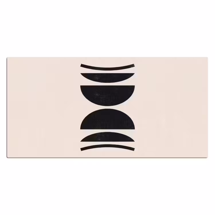 Desk Mat - Abstract - Shapes - Black - Abstract - Vormen - Zwart Muismat XXL klein