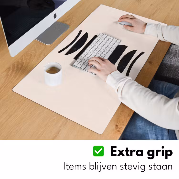 Desk Mat - Abstract - Shapes - Black - Abstract - Vormen - Zwart Muismat XXL klein
