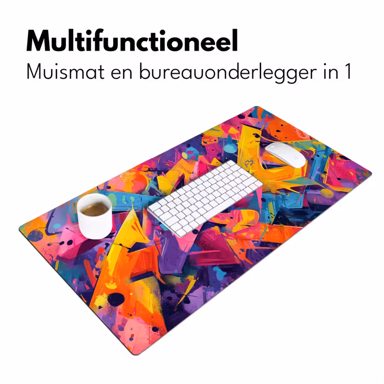 Abstract - Vormen - Kleurrijk Muismat XXL klein -sfeer4