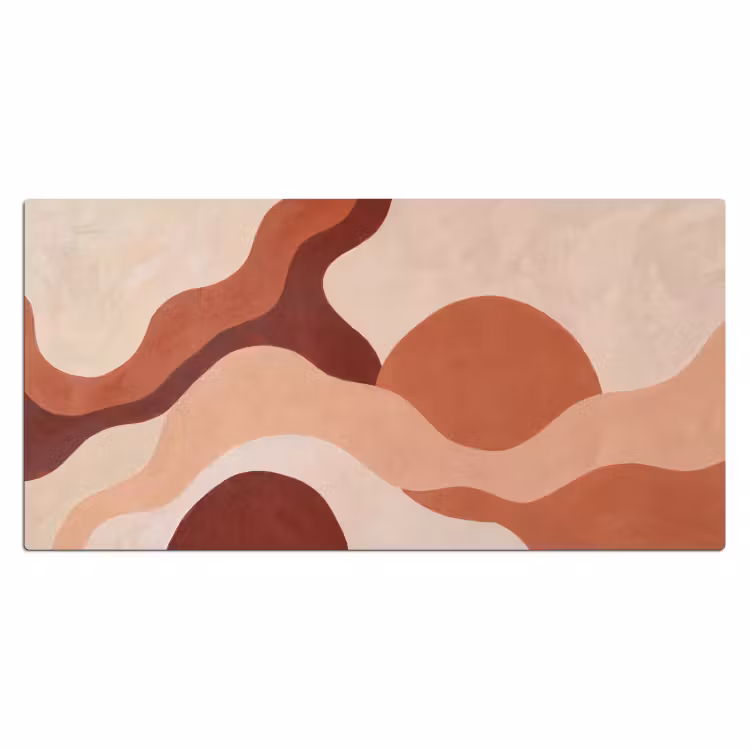 Abstract - Vormen - Organisch - Aardetinten - Modern Muismat XXL klein -3d_leeg