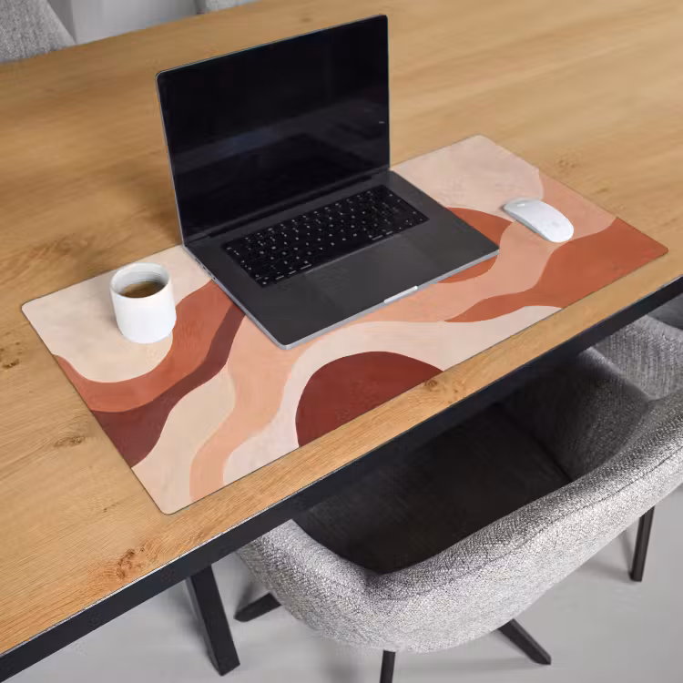 Abstract - Vormen - Organisch - Aardetinten - Modern Muismat XXL klein -sfeer1