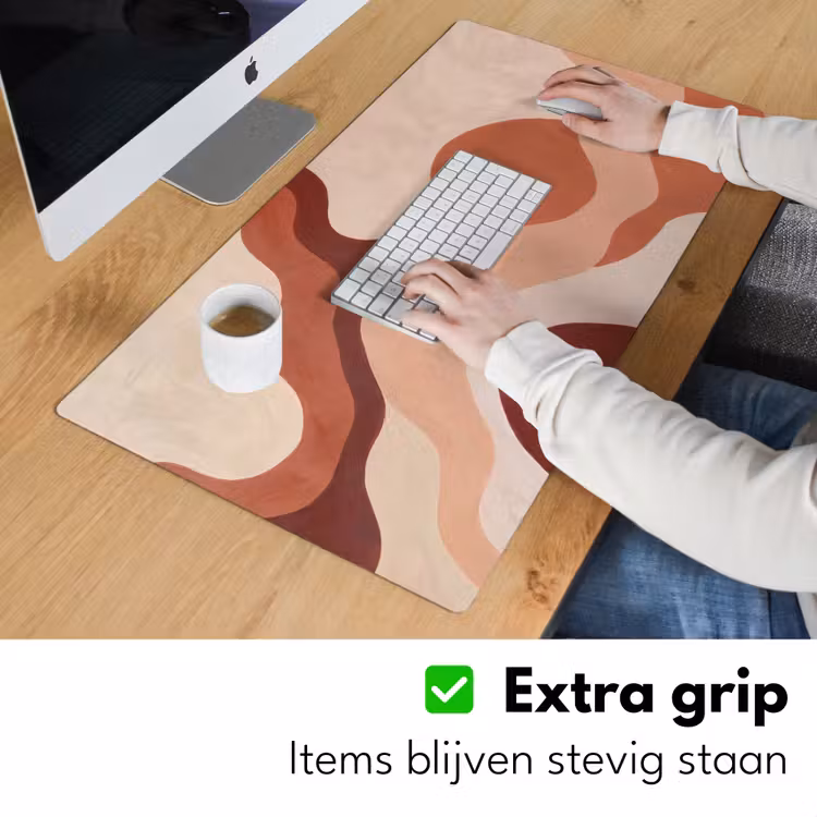 Abstract - Vormen - Organisch - Aardetinten - Modern Muismat XXL klein -sfeer3