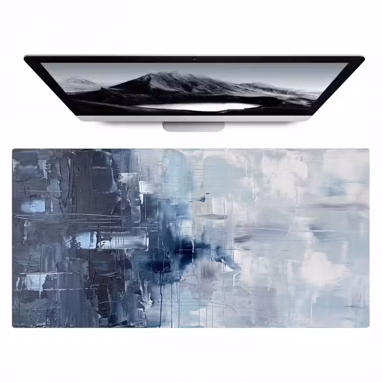 Abstract - Textuur - Kunst - Modern - Blauw Muismat XXL klein -zzz3d