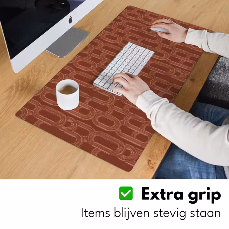 Abstract - Textuur - Bruin Muismat XXL klein 681 -sfeer3