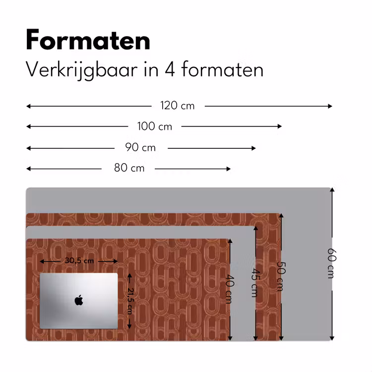 Abstract - Textuur - Bruin Muismat XXL klein 681 -sfeer5