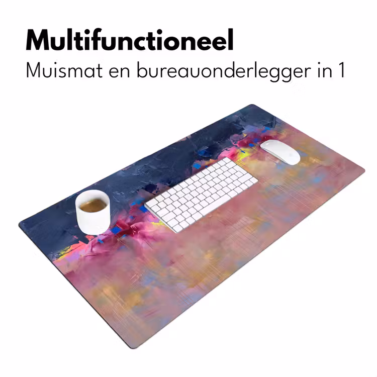 Abstract - Textuur - Kleuren - Modern - Roze Muismat XXL klein -sfeer4