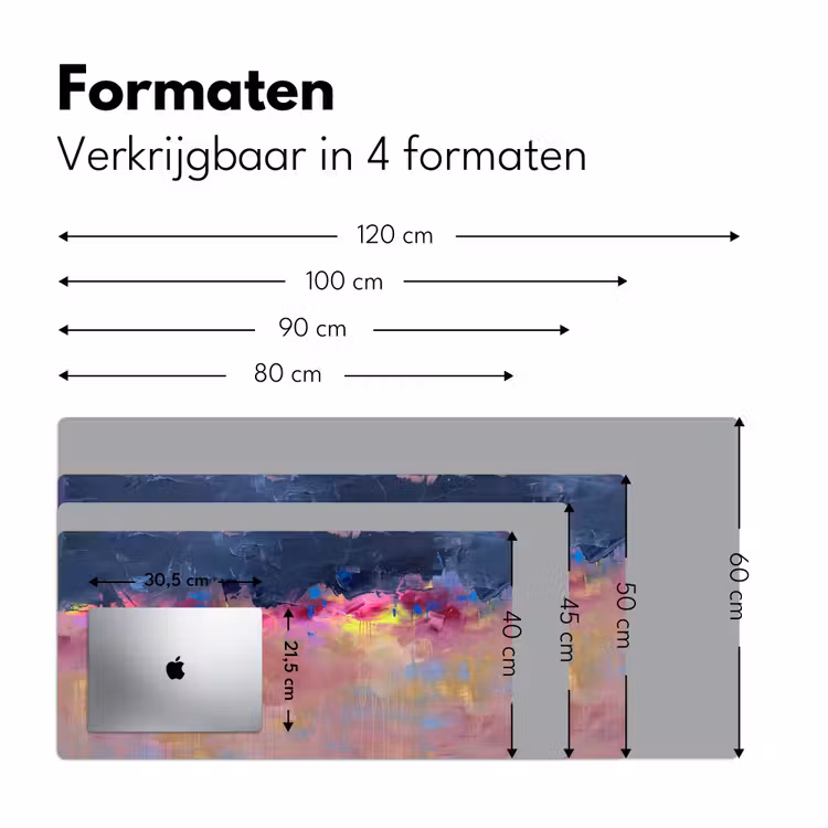 Abstract - Textuur - Kleuren - Modern - Roze Muismat XXL klein -sfeer5