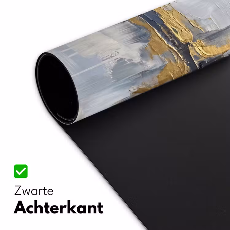 Abstract - Structuur - Goud - Grijs - Modern Muismat XXL klein -sfeer2