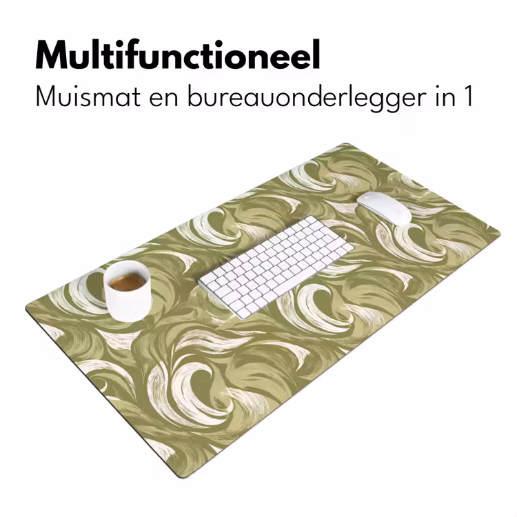Abstract - Textuur - Groen Muismat XXL klein 681 -sfeer4