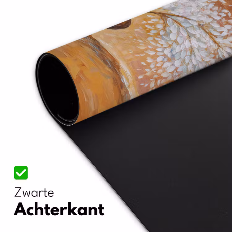 Abstract - Boom - Wit - Bladeren Muismat XXL klein -sfeer2