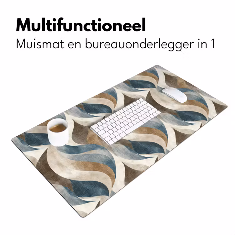 Abstract - Golven - Kleurrijk Muismat XXL klein 681 -sfeer4