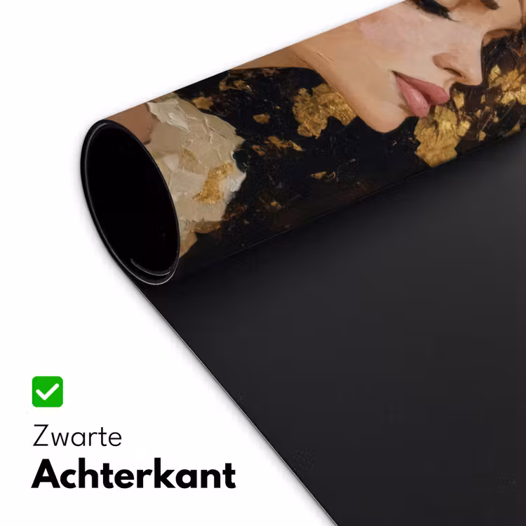 Abstract - Vrouw - Bloemen - Wit Muismat XXL klein -sfeer2