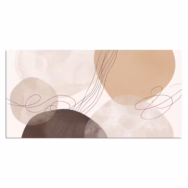 Desk Mat - Abstraction - Beige - Modern - Abstractie - Beige - Modern Muismat XXL klein