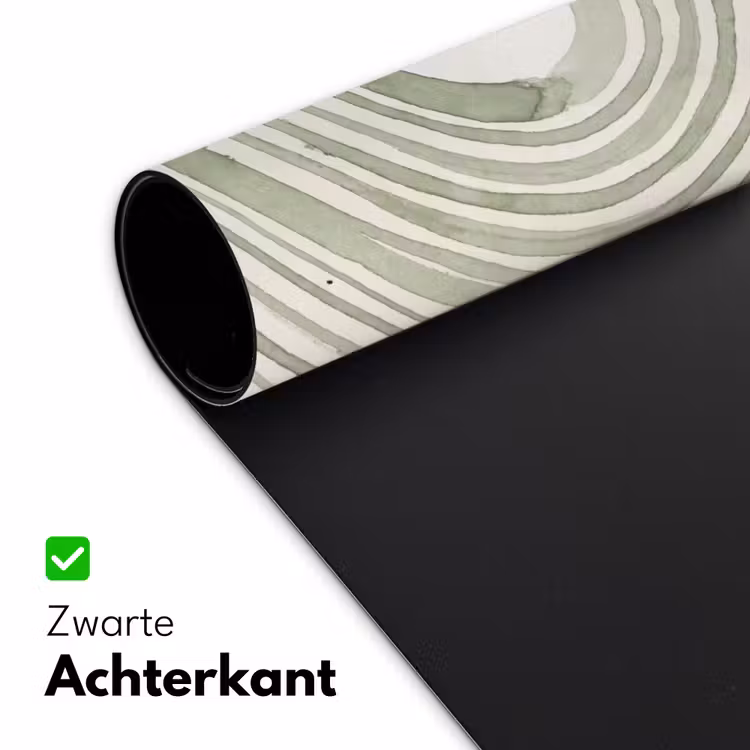 Abstractie - Cirkels - Waterverf - Groen - Modern Muismat XXL klein -sfeer2