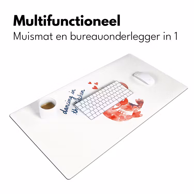 Dier - Dans - Liefde - Waterverf - Rood Muismat XXL klein -sfeer4