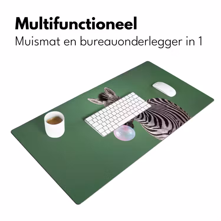 Dier - Bril - Bel - Modern - Groen Muismat XXL klein -sfeer4