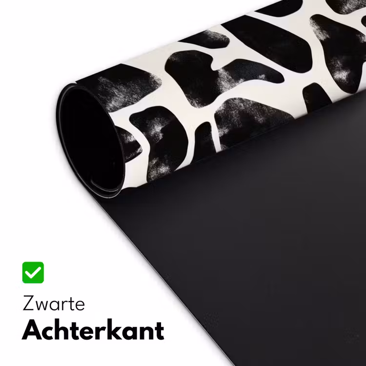 Dierenpatroon - Vlekken - Zwart - Wit Muismat XXL klein 681 -sfeer2