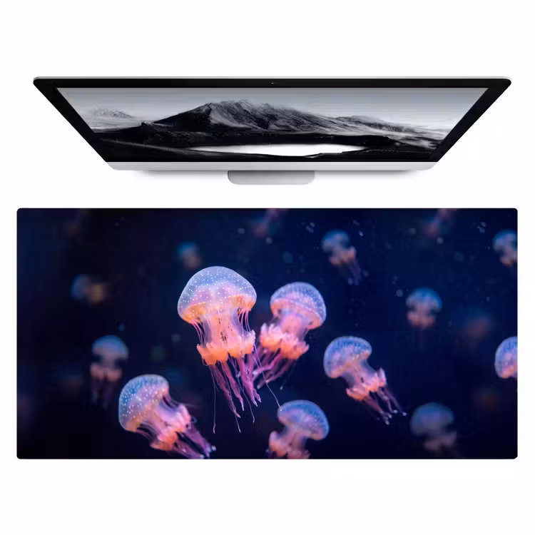 Dier - Onderwater - Natuur - Roze - Mysterieus Muismat XXL klein -zzz3d