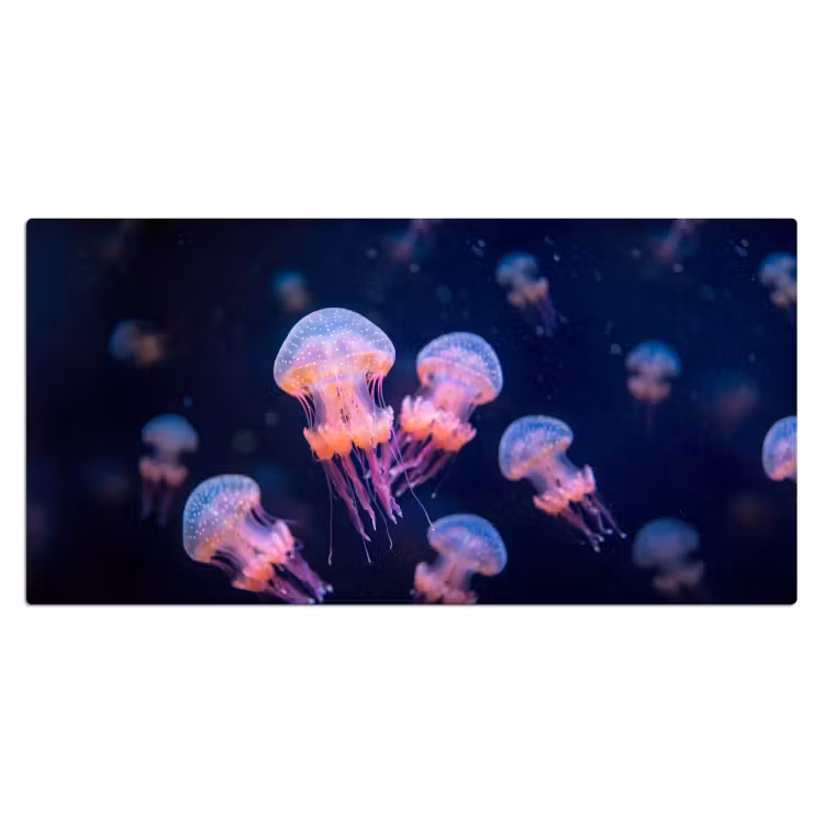 Dier - Onderwater - Natuur - Roze - Mysterieus Muismat XXL klein -3d_leeg