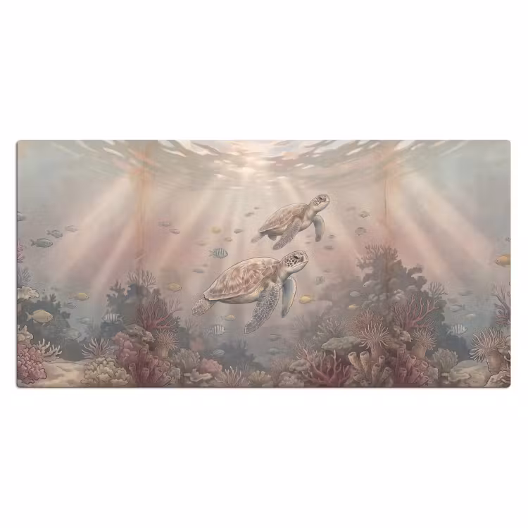 Dier - Onderwater - Oceaan - Illustratie - Zeeleven Muismat XXL klein -3d_leeg