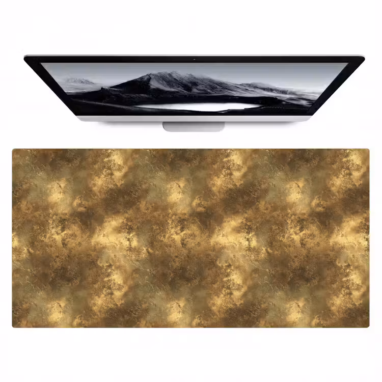 Antiek - Metaallook - Goud Muismat XXL klein 681 -zzz3d