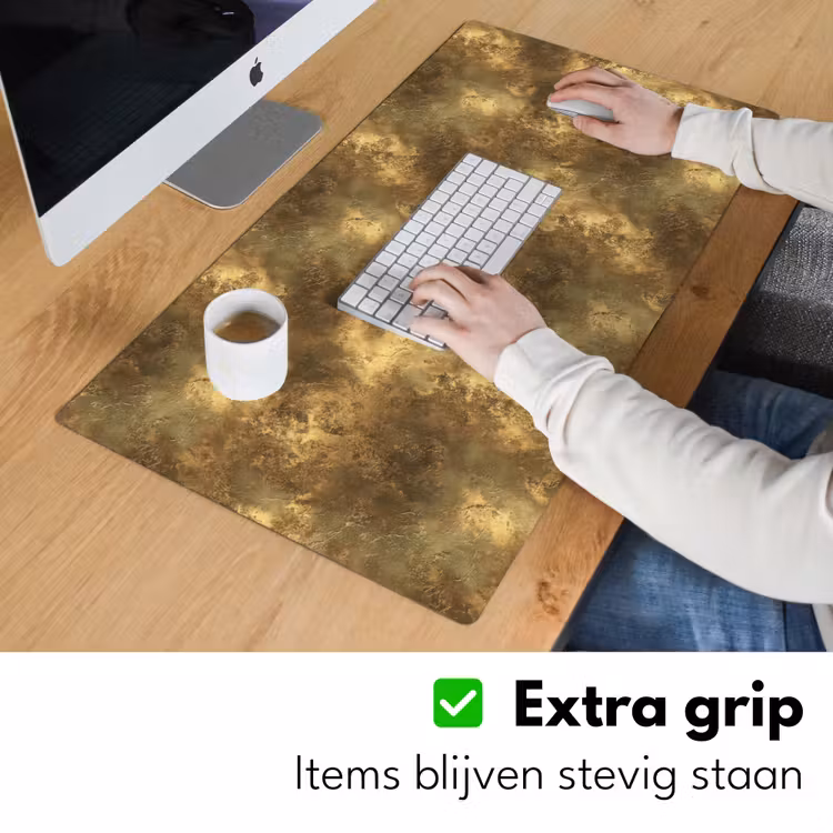 Antiek - Metaallook - Goud Muismat XXL klein 681 -sfeer3