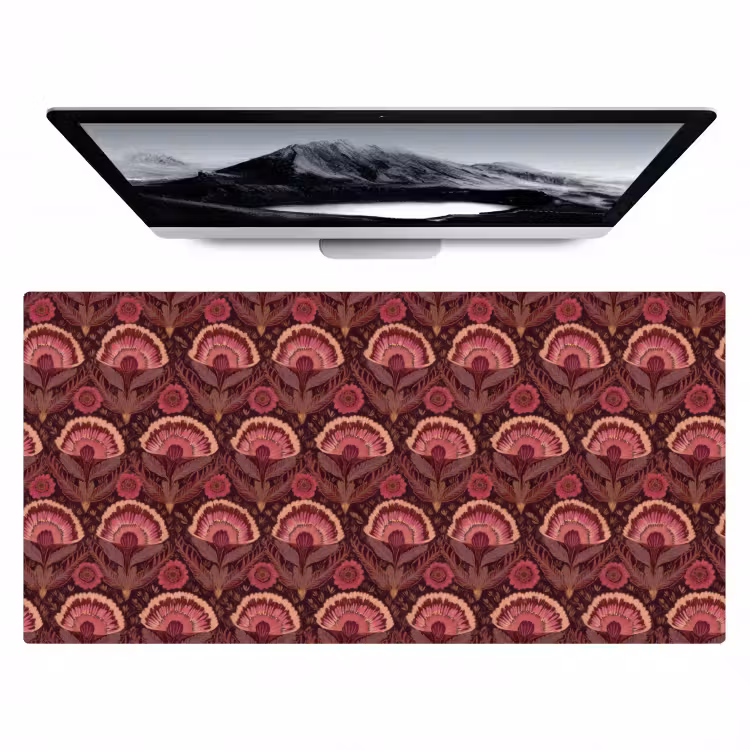 Antiek - Bloemen - Kleurrijk Muismat XXL klein 681 -zzz3d