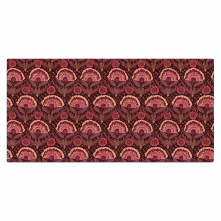 Antiek - Bloemen - Kleurrijk Muismat XXL klein 681 -3d_leeg