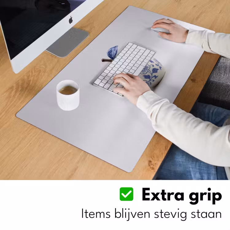 Appel - Blauw - Klassiek Muismat XXL klein -sfeer3