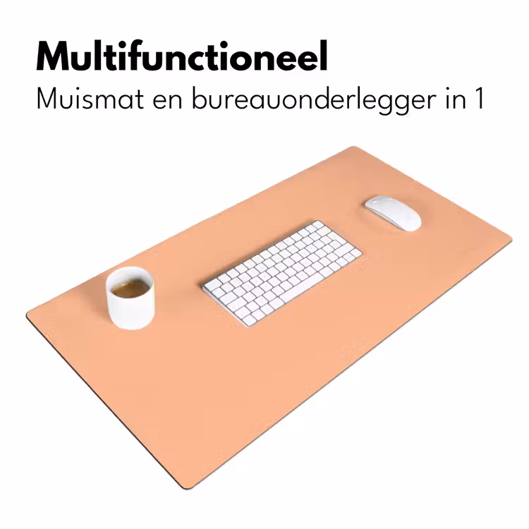 Abrikoos - Roze - Pastel - Effen - Kleur Muismat XXL klein -sfeer4