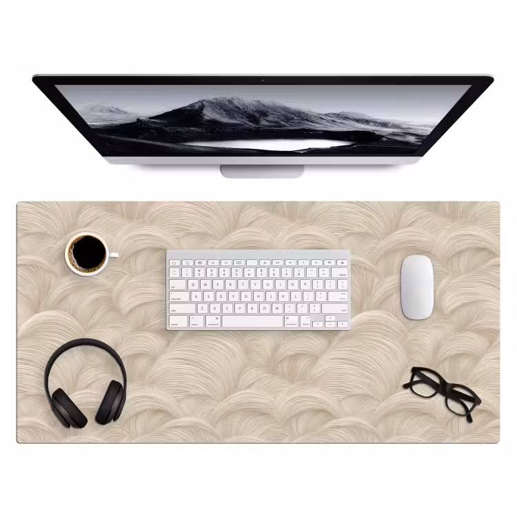 Bogen - Patroon - Beige Muismat XXL klein 681 -3d