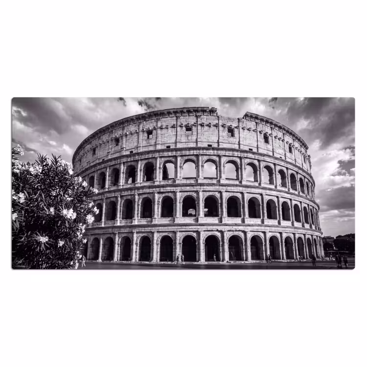 Architectuur - Colosseum - Rome - Historisch - Zwart-wit Muismat XXL klein -3d_leeg