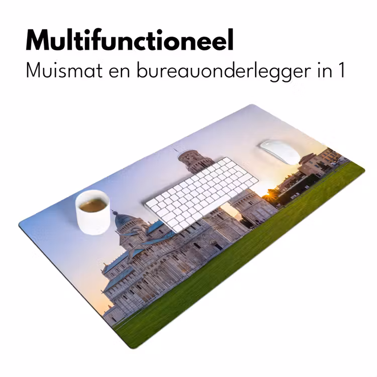 Architectuur - Toren - Pisa - Italië - Zonsondergang Muismat XXL klein -sfeer4