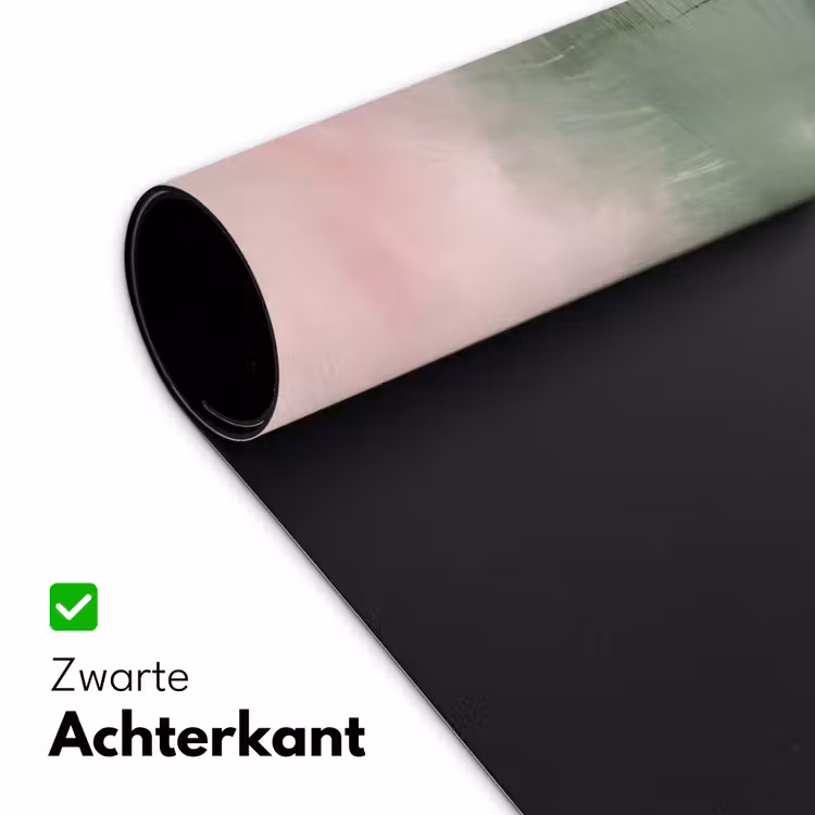 Kunst - Abstract - Modern - Groen - Roze Muismat XXL klein -sfeer2