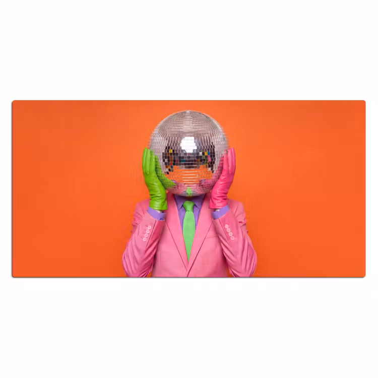 Kunst - Disco bal - Kleurrijk - Modern - Studio Muismat XXL klein -3d_leeg
