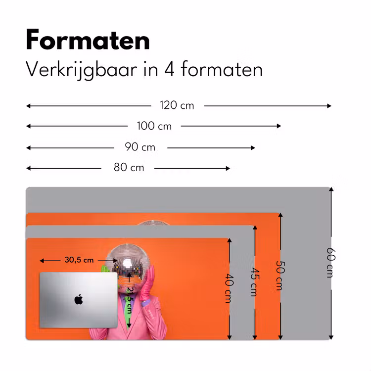 Kunst - Disco bal - Kleurrijk - Modern - Studio Muismat XXL klein -sfeer5