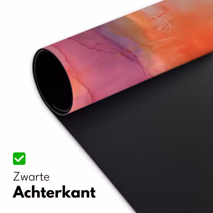 Kunst - Vloeiend - Overgangen - Oranje Muismat XXL klein -sfeer2
