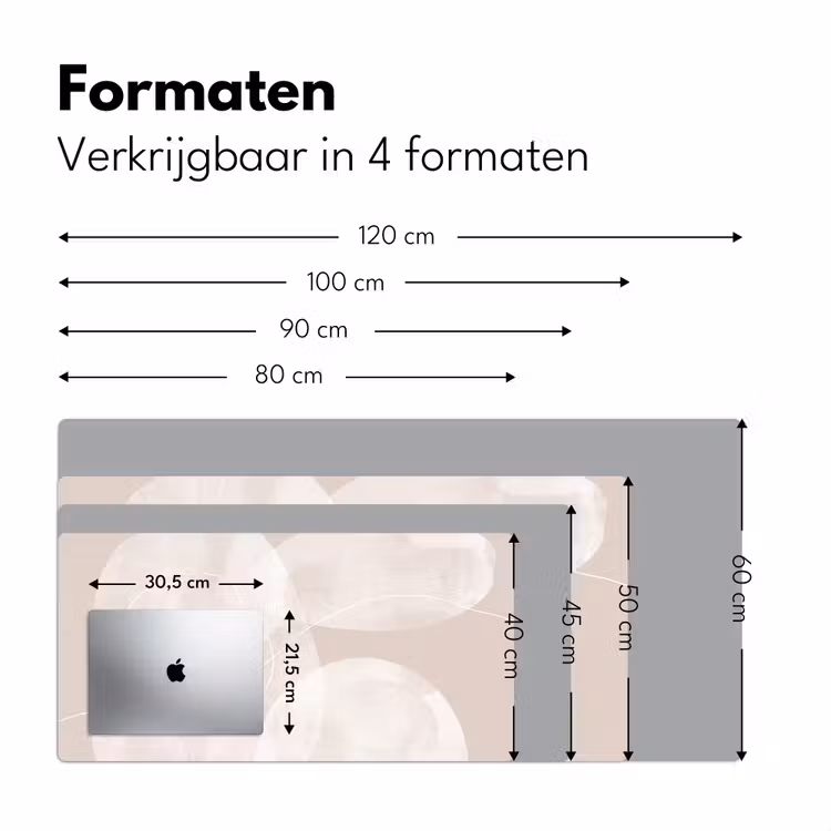 Desk Mat - Art - Lines - Modern - Kunst - Lijnen - Modern Muismat XXL klein