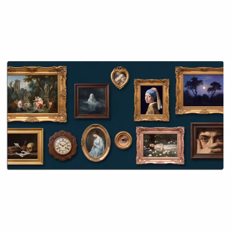 Kunst - Schilderijen - Decoratie - Klassiek - Groen Muismat XXL klein -3d_leeg