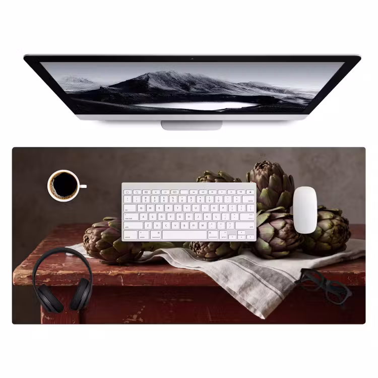 Desk Mat - Artichoke - Food - Rustic - Artisjok - Eten - Rustiek Muismat XXL klein