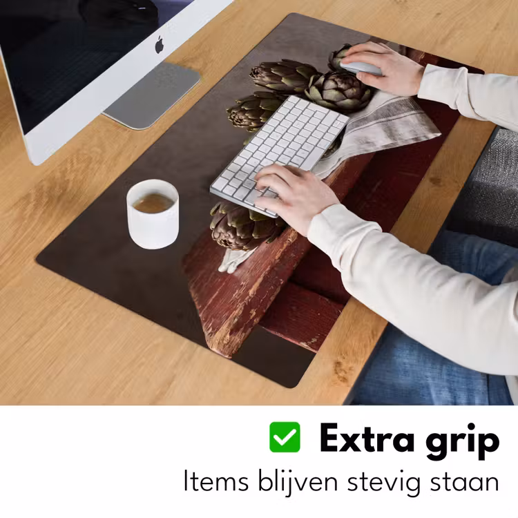 Desk Mat - Artichoke - Food - Rustic - Artisjok - Eten - Rustiek Muismat XXL klein