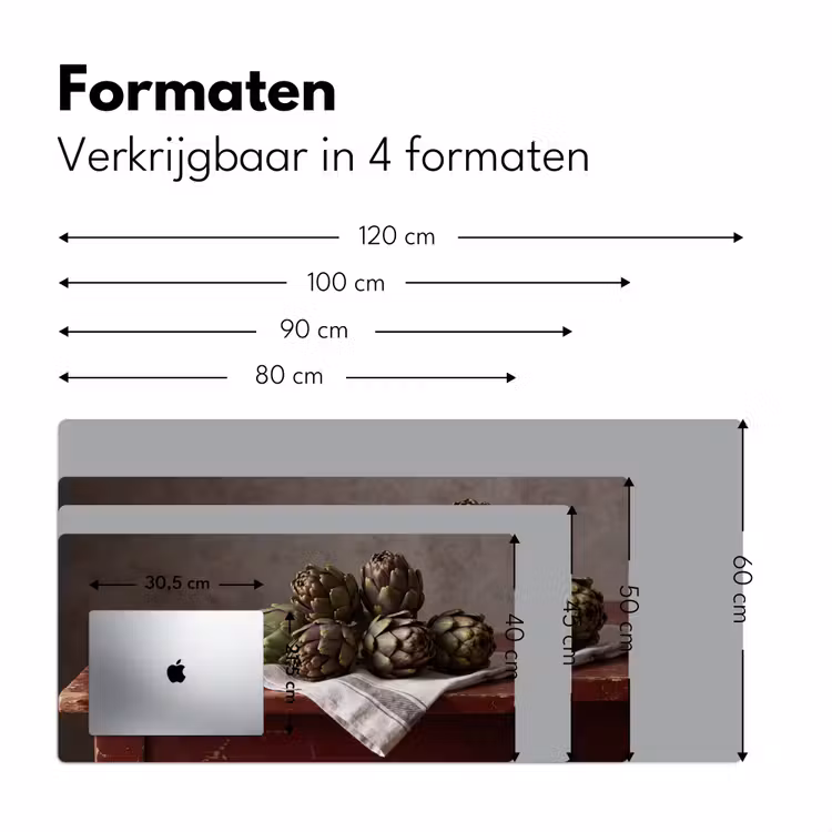 Desk Mat - Artichoke - Food - Rustic - Artisjok - Eten - Rustiek Muismat XXL klein