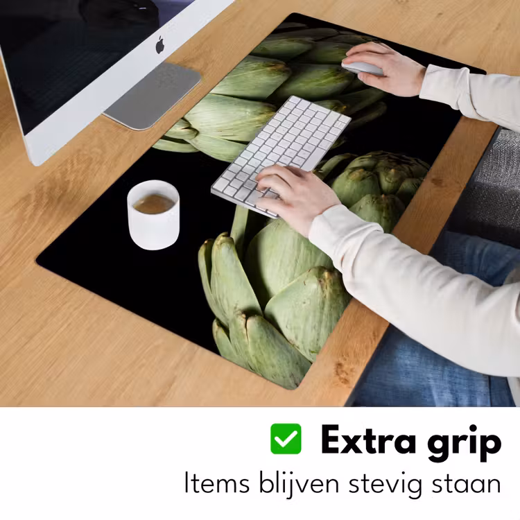 Desk Mat - Artichoke - Green - Food - Artisjok - Groen - Eten Muismat XXL klein