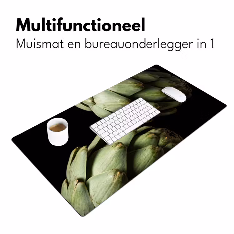 Desk Mat - Artichoke - Green - Food - Artisjok - Groen - Eten Muismat XXL klein