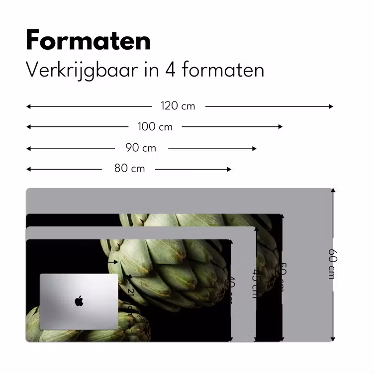 Desk Mat - Artichoke - Green - Food - Artisjok - Groen - Eten Muismat XXL klein