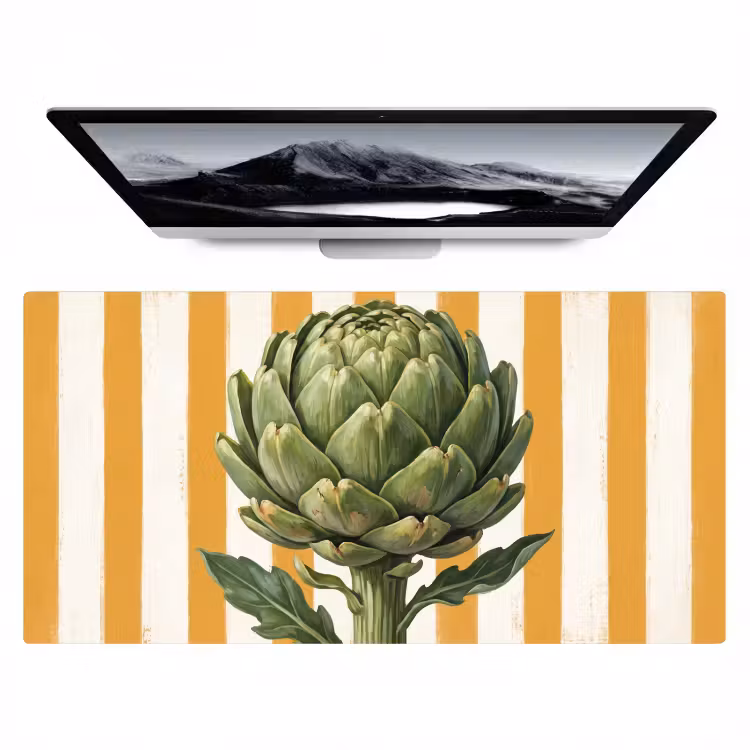 Desk Mat - Artichoke - Modern - Vegetable - Artisjok - Modern - Groente Muismat XXL klein