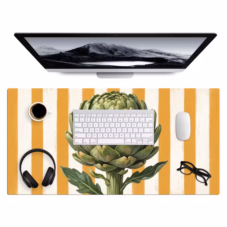 Desk Mat - Artichoke - Modern - Vegetable - Artisjok - Modern - Groente Muismat XXL klein