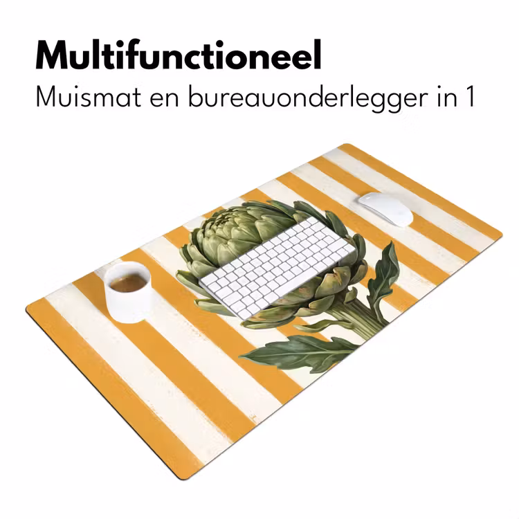Desk Mat - Artichoke - Modern - Vegetable - Artisjok - Modern - Groente Muismat XXL klein