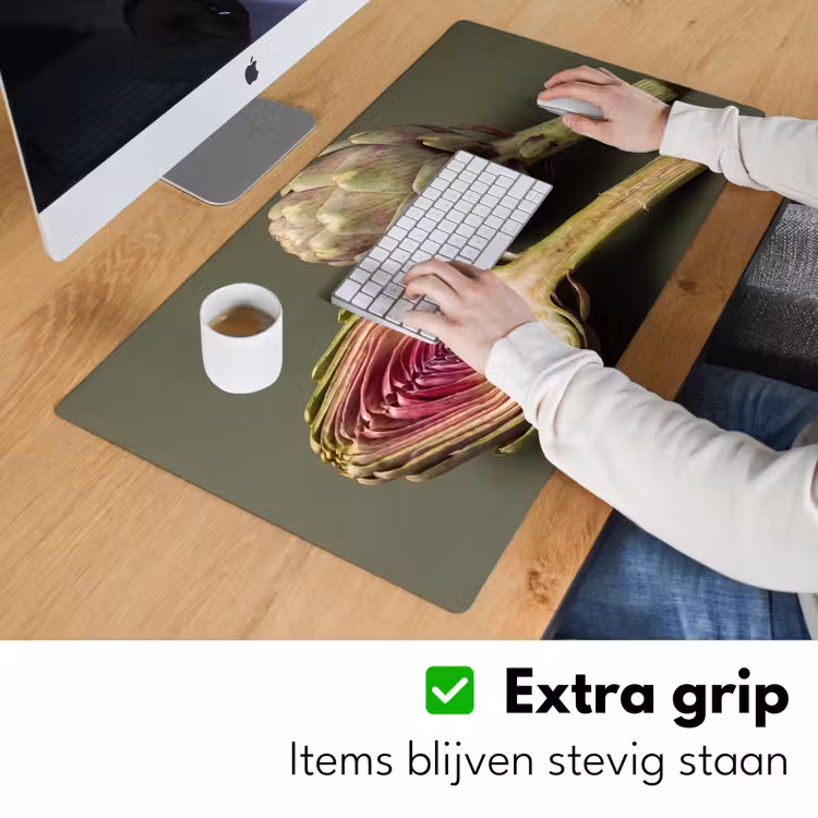 Desk Mat - Artichoke - Purple - Food - Artisjok - Paars - Voedsel Muismat XXL klein